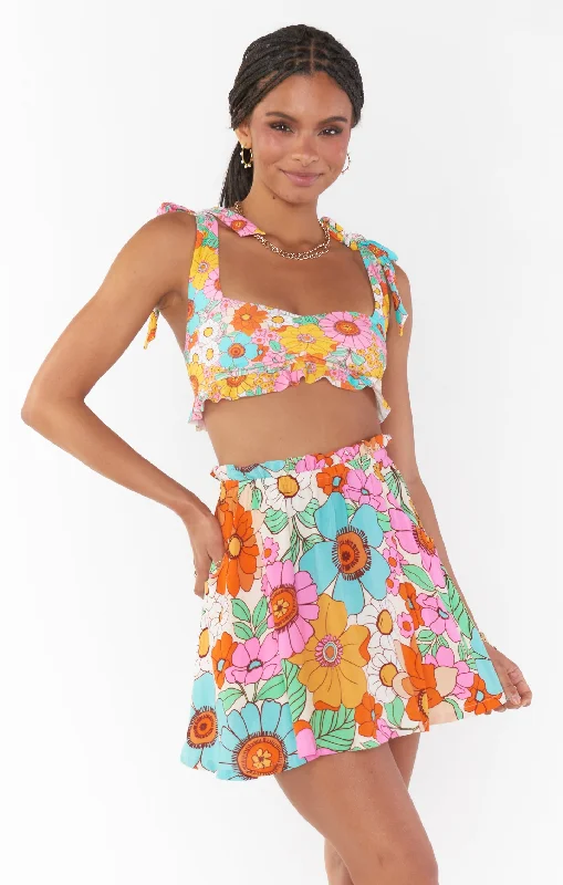 Cozy Vibes Swing Skirt ~ Flower Market