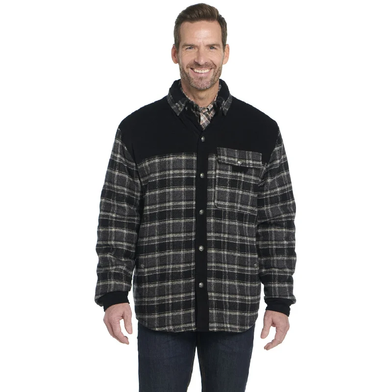 Classic Style Cripple Creek Mens Two-Tone Micro-Cord Shirt Aurora Black 100% Polyester Jacket