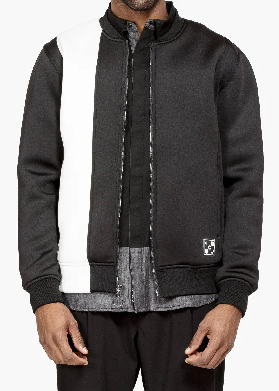 Warm Winter Series Konus Men's Neoprene Bomber Jacket in Black