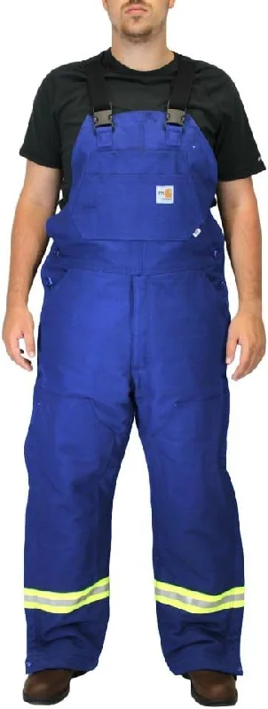 Sweet Breath 100171 - Carhartt Flame-Resistant Duck Bib Overall with Reflective Striping - Quilt Lined