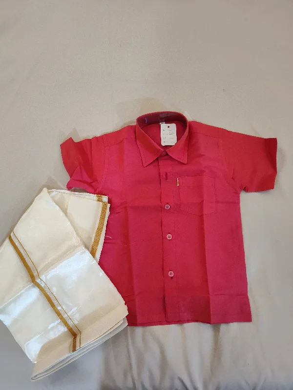 Casual And Comfortable Charming Pink Color Dhoti Sets For Kids