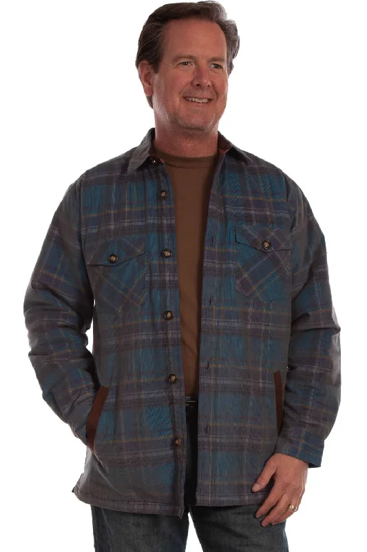 Cozy Footwear Scully Mens Yarn Dyed Corduroy Navy 100% Cotton Hoodie
