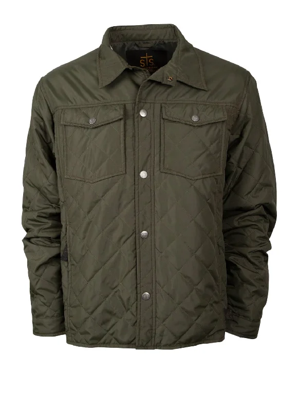 Floral Prints STS Ranchwear Mens Cassidy Olive 100% Polyester Softshell Jacket