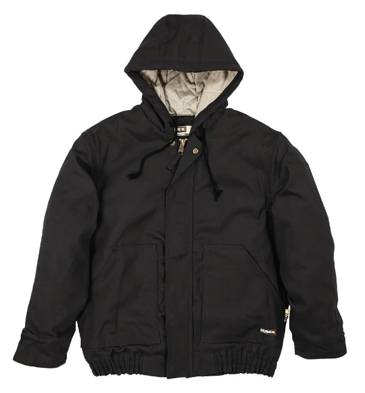 Sweet Girl Berne Mens Black Cotton Blend FR Hooded Jacket