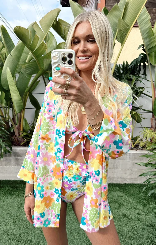 Warm Atmosphere Weekday Button Up ~ Petal Pop