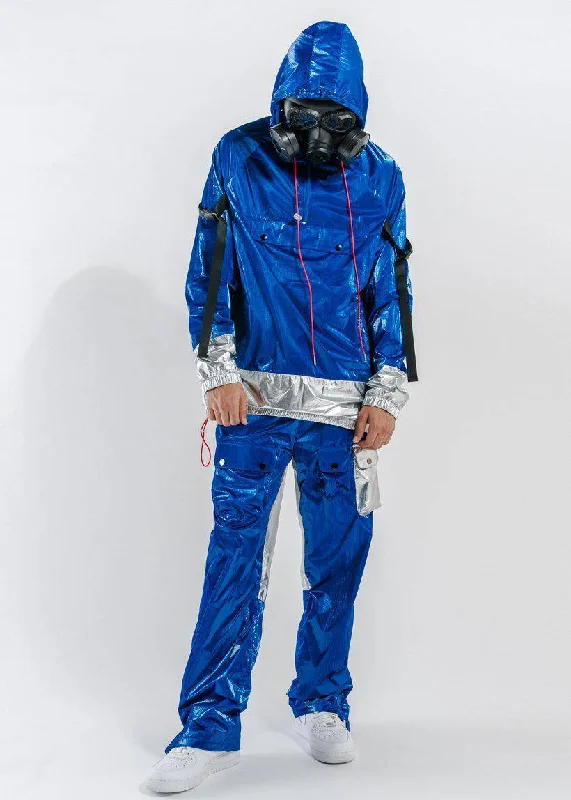 Fashion Must-have Blank State Men's Radiation Anorak in Metallic Blue