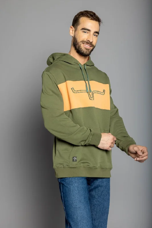 Cozy Outerwear Kimes Ranch Mens Side Winder Hood Army 100% Cotton Hoodie