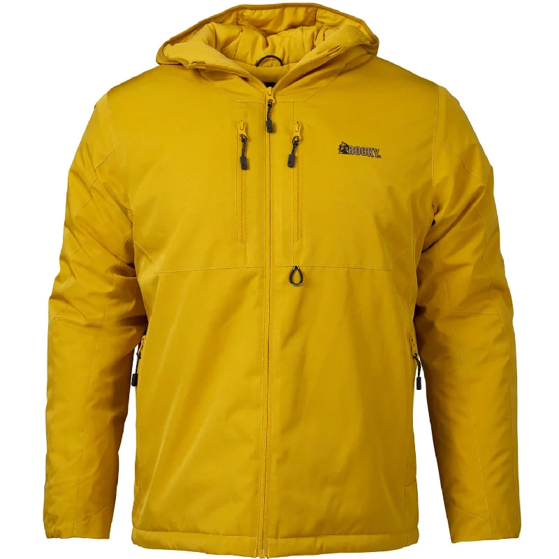 Soft Relaxation Wear Rocky Mens Hooded Harvest Gold Polyester Softshell Jacket