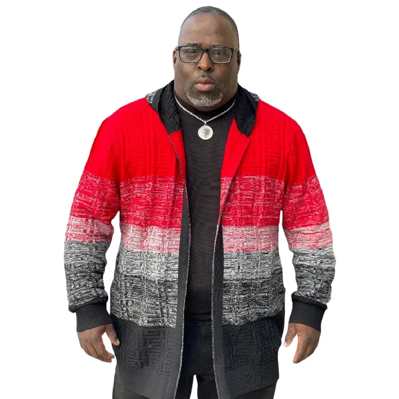 Chic Outfits Prestige Full Zip "Midtown" Sweater (Red) 484