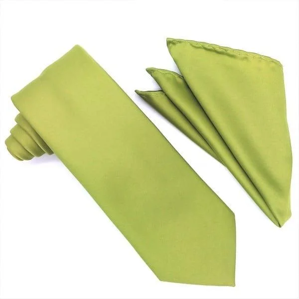 Urban Design Sense Lime Tie and Hanky Set