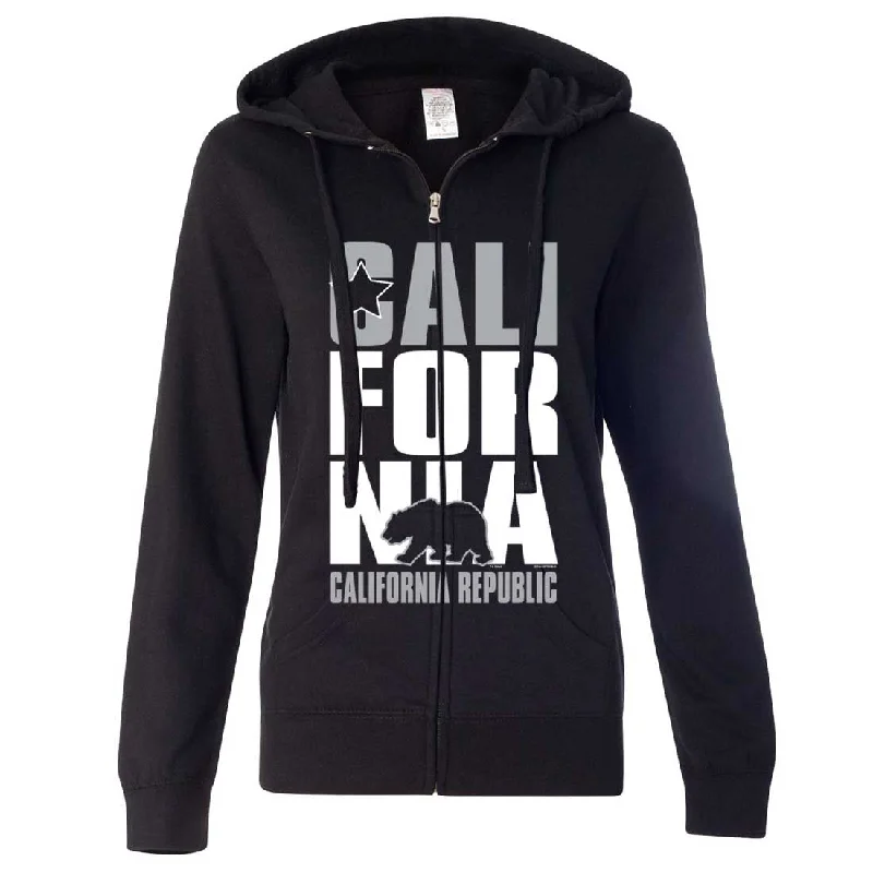 Unique Fashion California Republic Oakland Raiders Ladies Zip-Up Hoodie