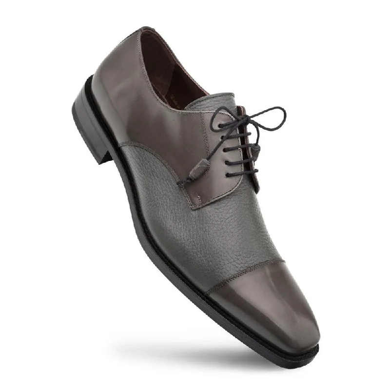 Noble And Elegant Mezlan Soka Grey Cap Toe Shoes