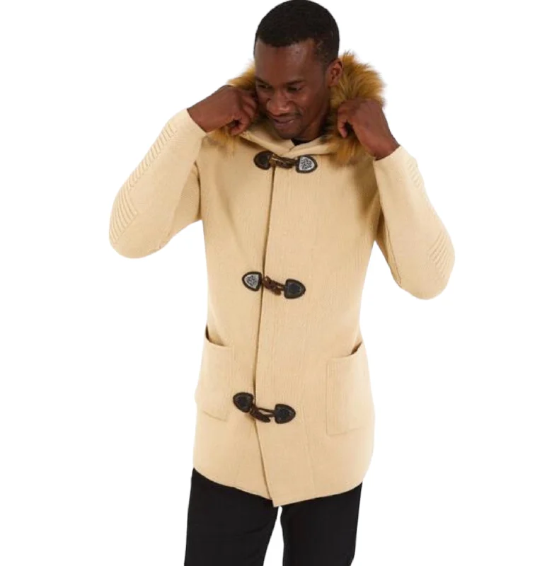 Simple Style OIM "Toggle" Cardigan 3/4 Length (Sand)