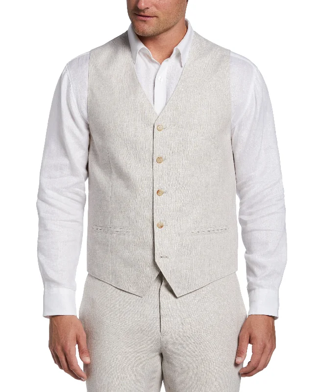 Floral Prints Delave Linen Vest