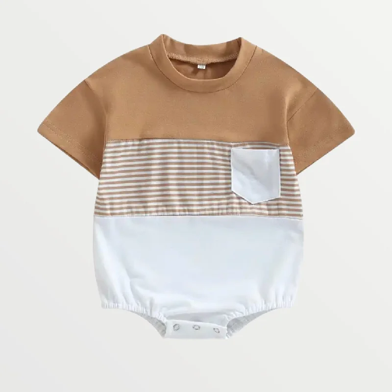 Relaxed Fit Wear Neutral Blocked Shirt Romper
