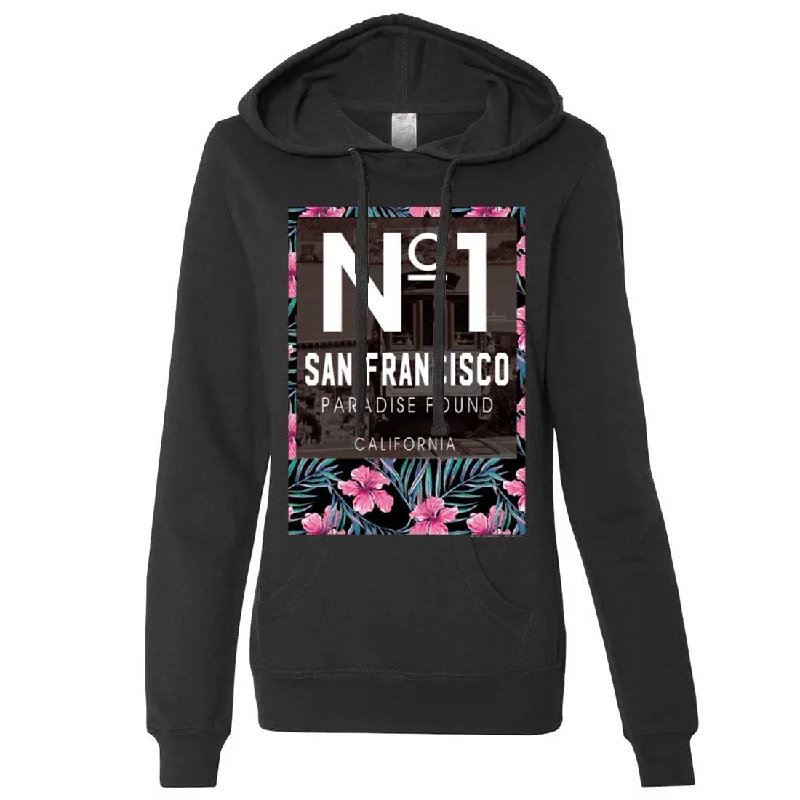 Free And Casual San Francisco No. 1 Paradise Found California Ladies Fitted Hoodie