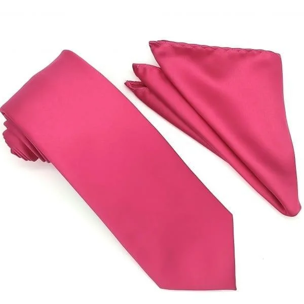 Lounge Wear Fuchsia Tie and Hanky Set