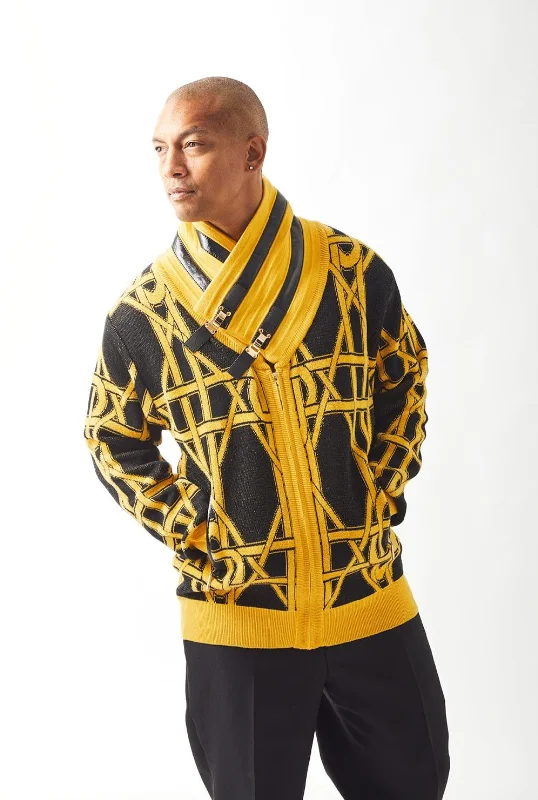 Exquisite Craftsmanship Silversilk Shawl Collar Full Zipper Sweater