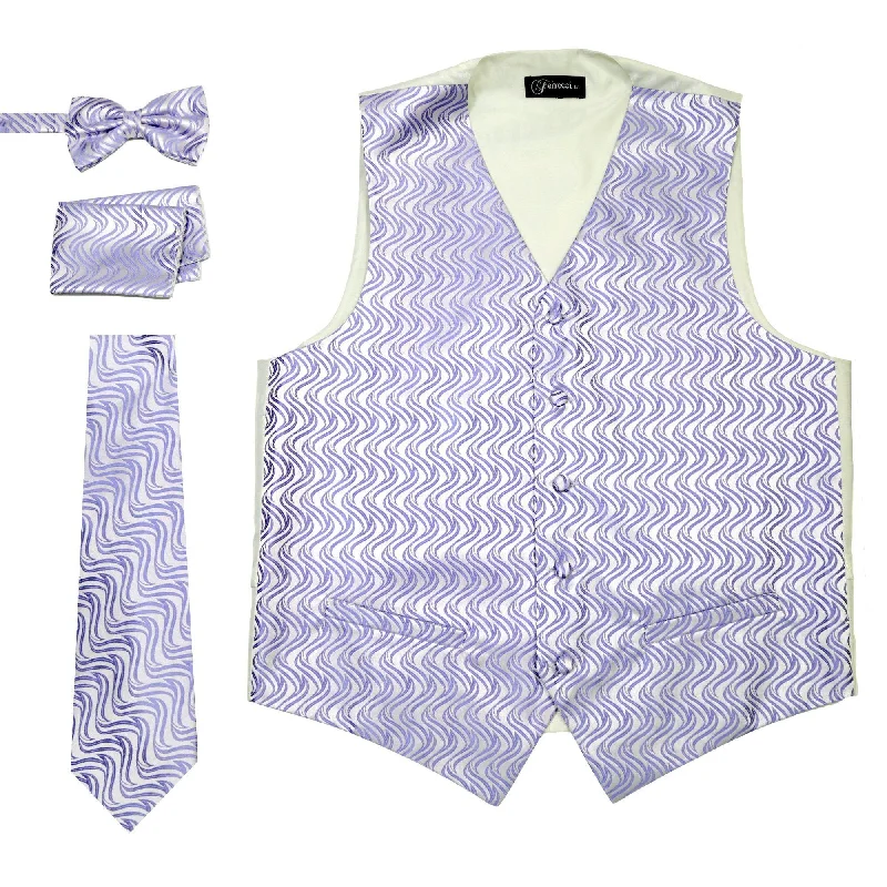 Sports Fashion Ferrecci Mens PV150 - Purple/Cream Vest Set