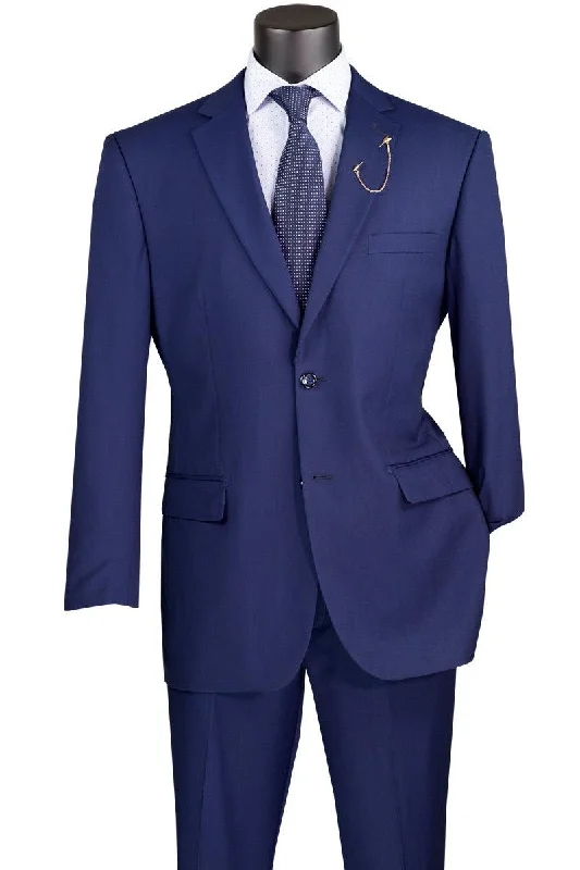 Personalized Clothing Blue Regular Fit Two Piece Suit