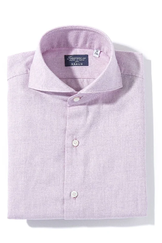 Elegant And Simple Hemme Cotton Cashmere Shirt in Purple