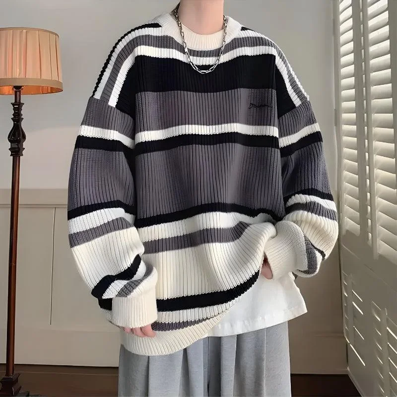 Timeless Comfort Vintage Striped Knitted Sweater