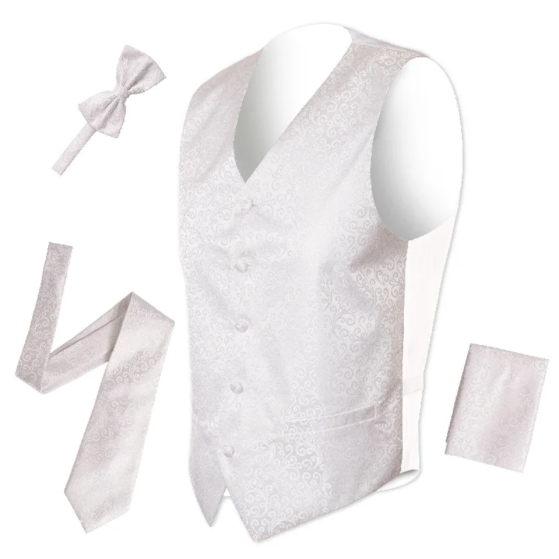 New Products Ferrecci Mens PV50-9 White Vest Set