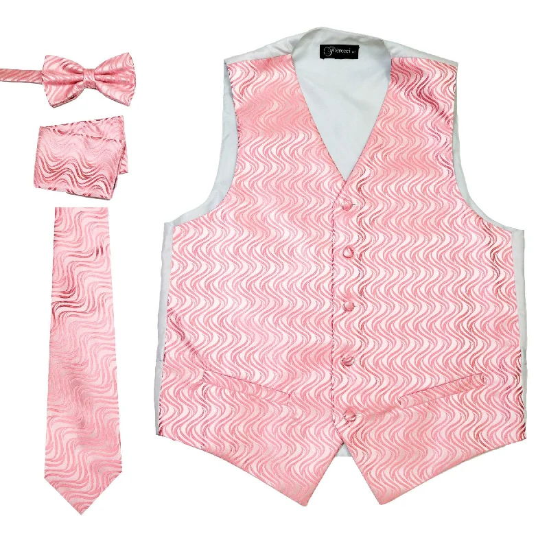 Versatile Items Ferrecci Mens PV150 - Pink Vest Set