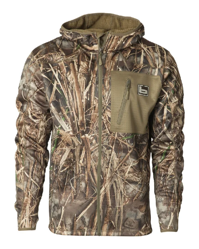 Comfort Fit Hooded Mid-Layer Fleece Jacket