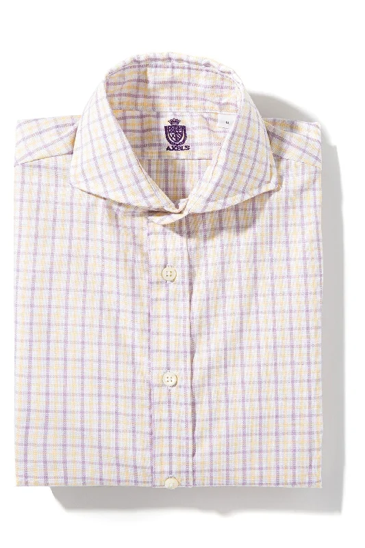 Short Design Thompson Check in Yellow and Purple