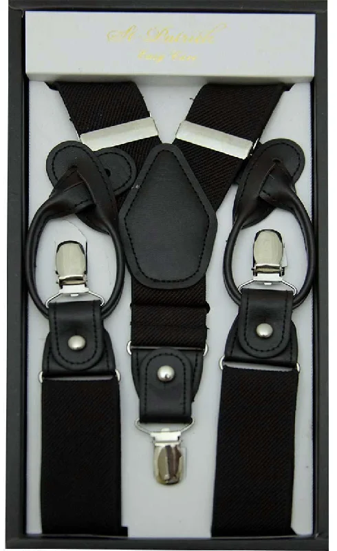 Smart Comfort Wear Black Convertible Suspender Clip & Button