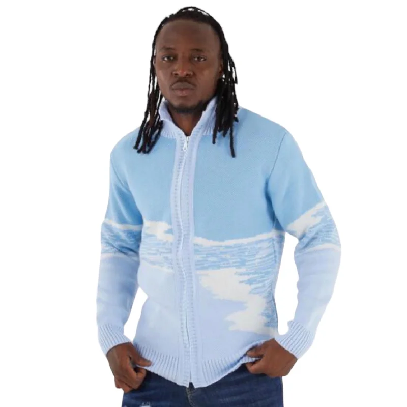 Soft Textures OIM Icebreaker Sweater Bomber (Sky/White)
