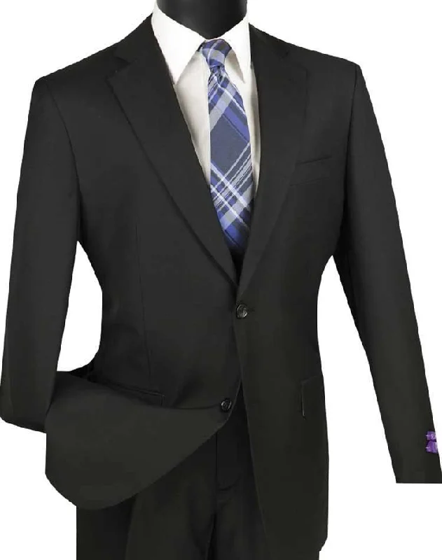 Casual And Versatile Executive 2 Piece Regular Fit Suit Color Black