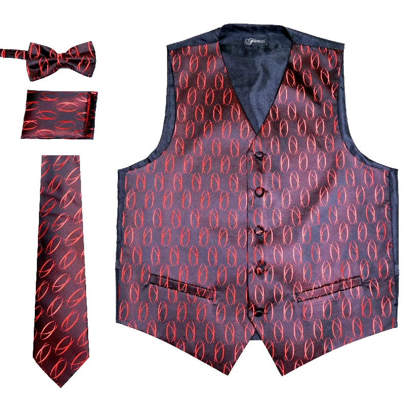 Personalized Series Ferrecci Mens PV100 - Black/Red Vest Set