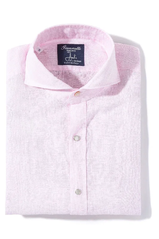 Casual And Comfortable Sorgue Linen Shirt In Pink