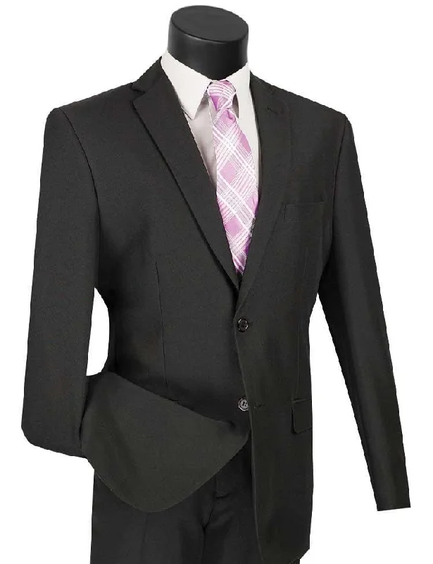Boutique Recommendation Black Regular Fit 2 Piece Suit