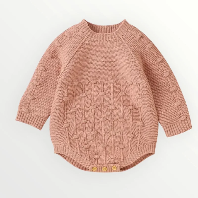 Weekend Comfort Knitted Romper - Rose