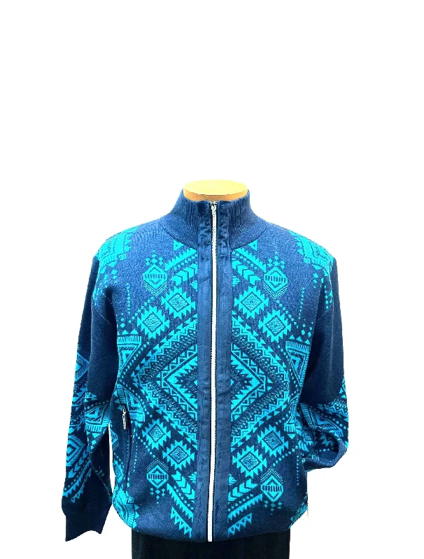 Celebrity Must-have Silversilk Full Zipper Moc Sweater