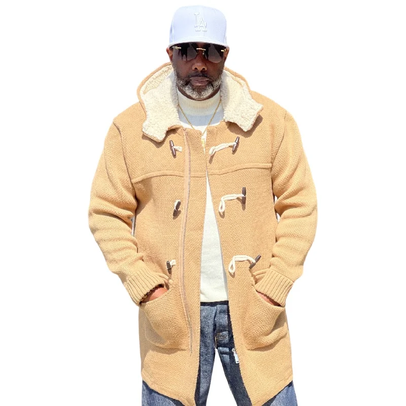 Knitted Design Lcr 3/4 length "Kenneth" cardigan (Vison)