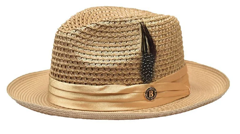 Celebrity Picks Camel Fedora Braided Straw Hat