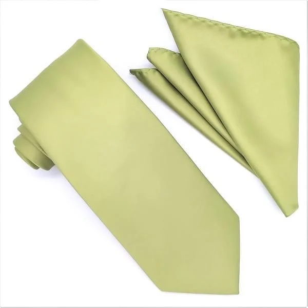 Free Design Sage Tie and Hanky Set
