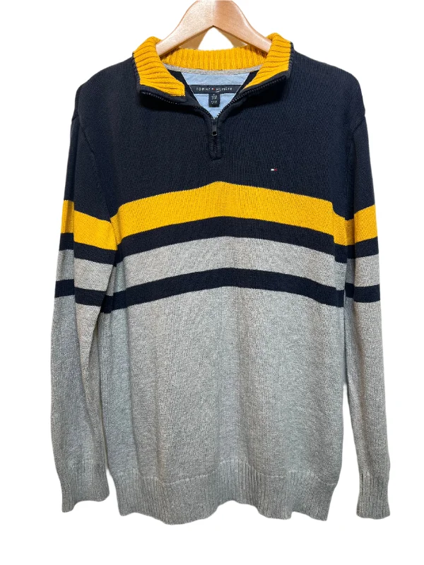 Smart Comfort Wear Tommy Hilfiger Striped Quarter Zip (Size XL)