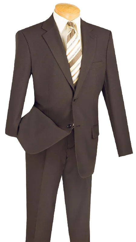 Simple Matching Brown Regular Fit 2 Piece Suit