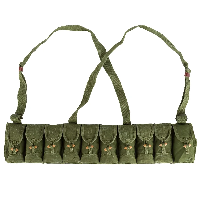 Relaxed Clothing Used 10 Pouch VietCong Bandolier