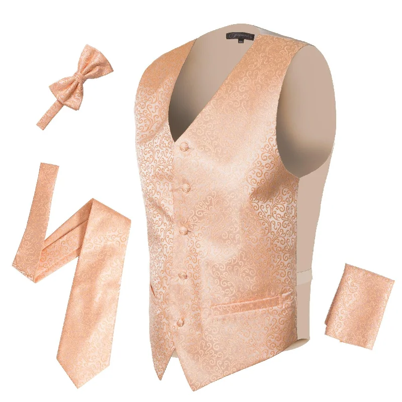 High Street Series Ferrecci Mens PV50-7 Peach Vest Set