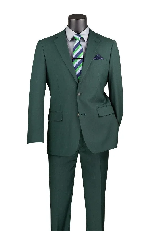 Youthful Street Fashion Hunter Green Regular Fit Two Piece Suit