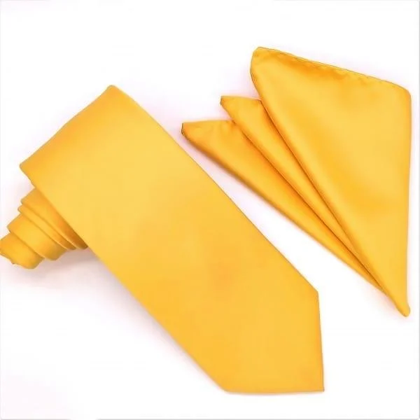 Summer Selection Light Gold Tie and Hanky Set