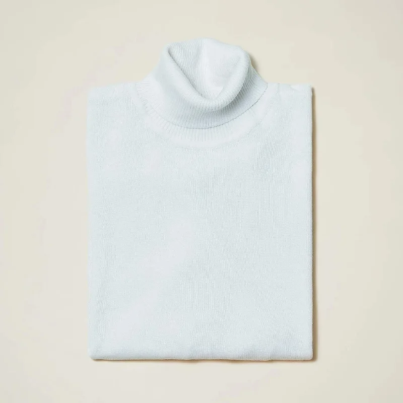End Of The Year Men's Turtleneck Sweater color White