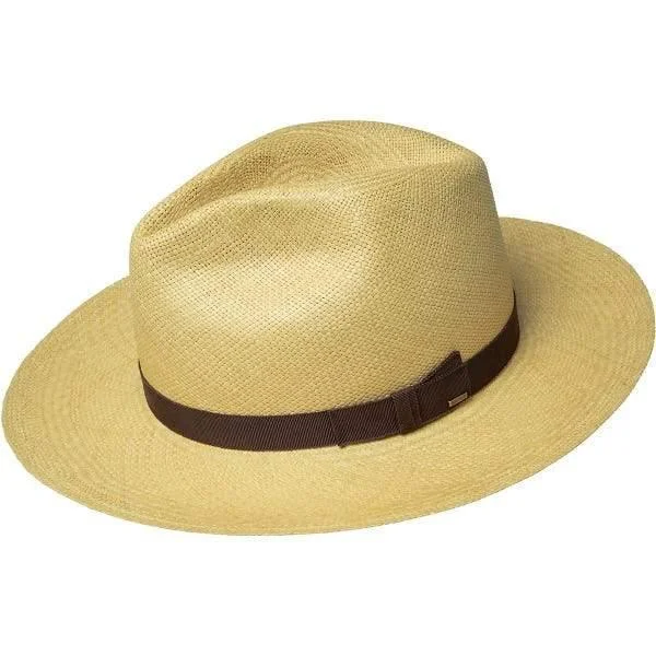 High-quality Fabrics PANAMA STRAW HAT BY Bailey of Hollywood Color Dark Natural with Brown Band