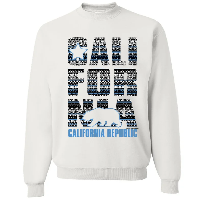 Urban Style California Republic Tribal Aztec Crewneck Sweatshirt